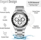 Solstice Chronograph-white panda/silver - Solstice Watches