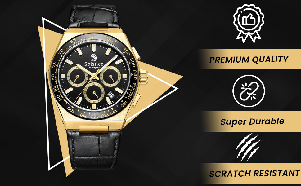 Solstice Chronograph gold/black - Solstice Watches