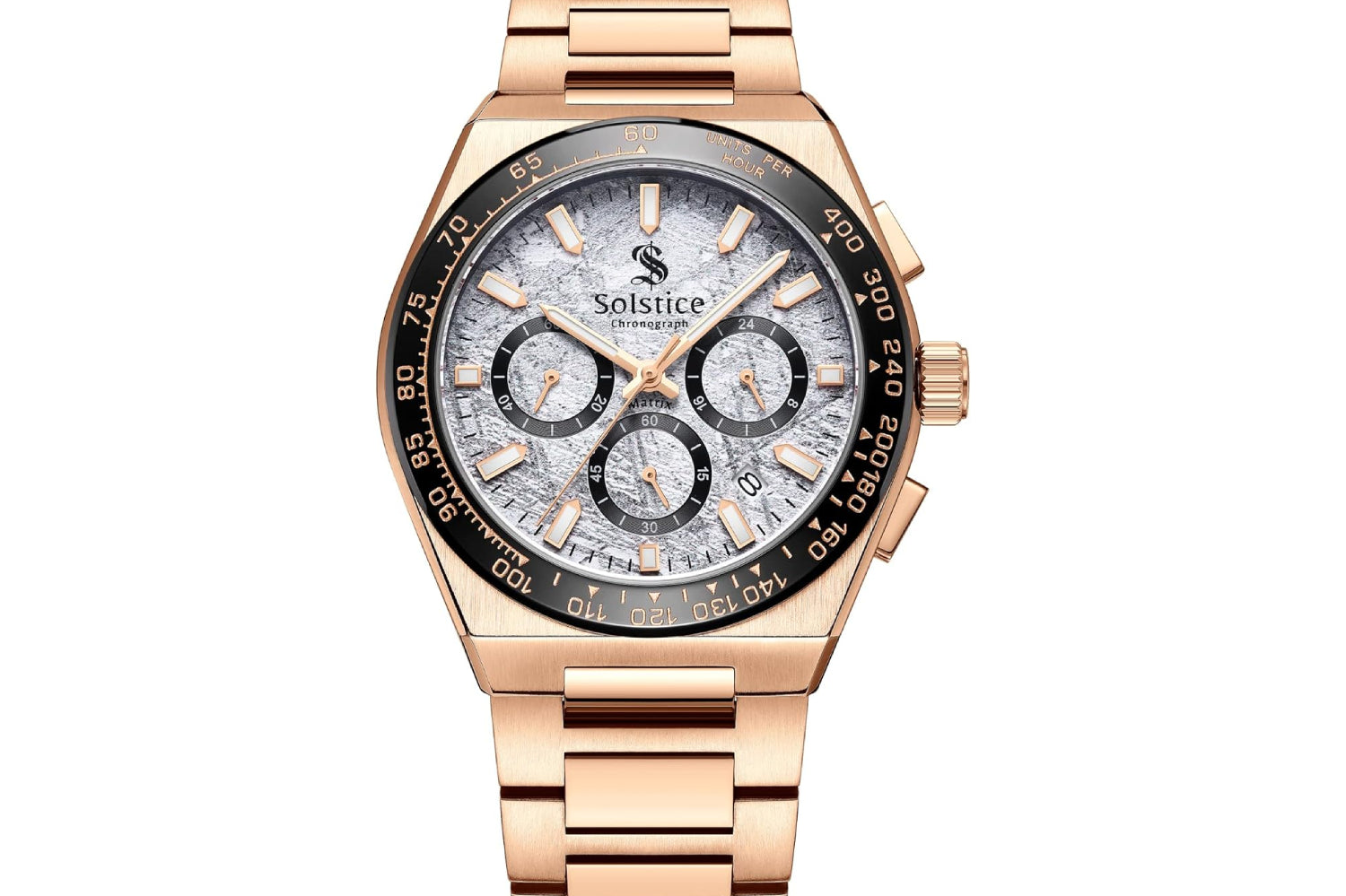 Solstice Chronograph Rose Gold/Meteorite - Solstice Watches