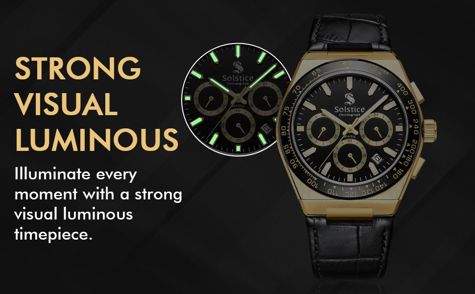 Solstice Chronograph gold/black - Solstice Watches