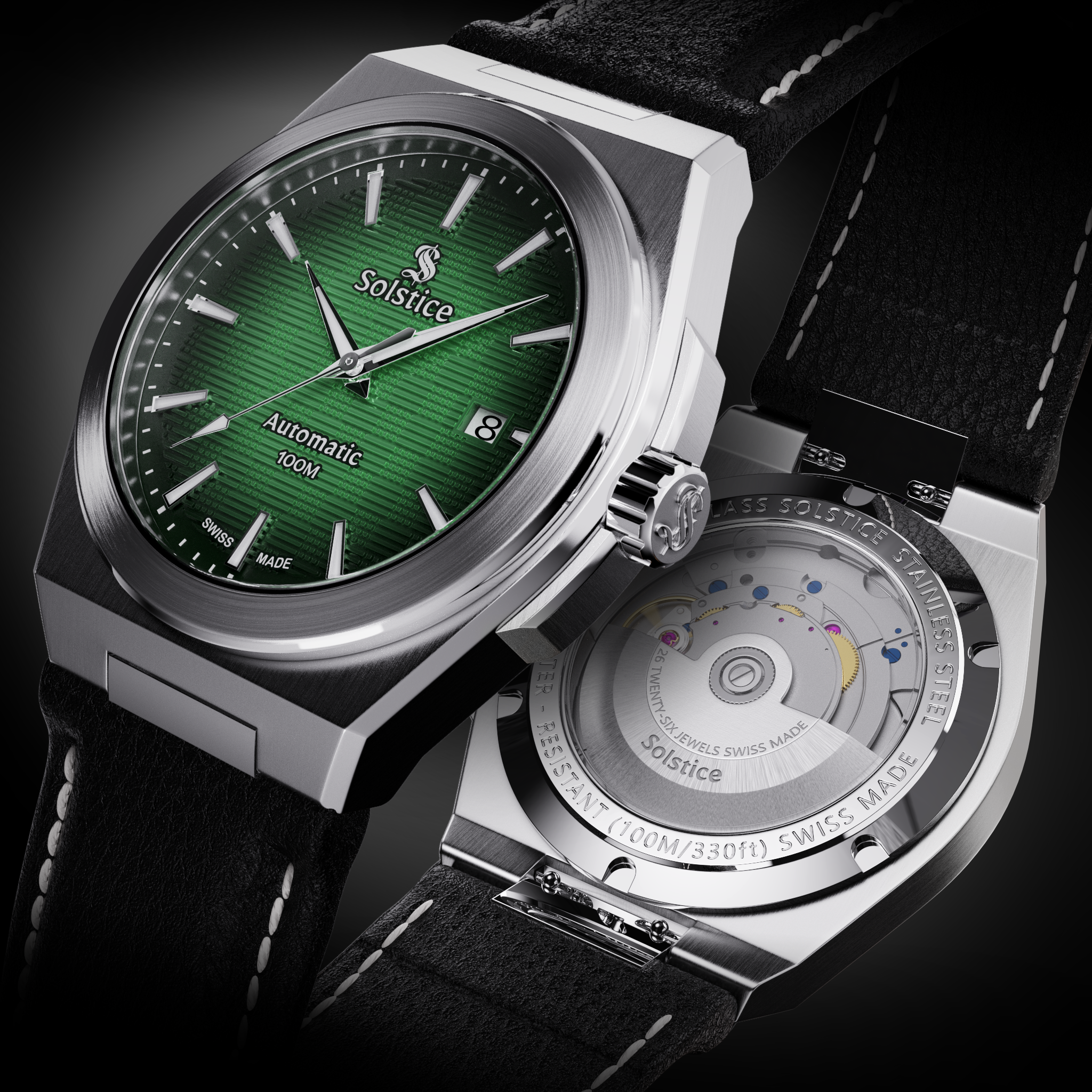 The Revival Swiss Automatic Emerald Green - Solstice Watches