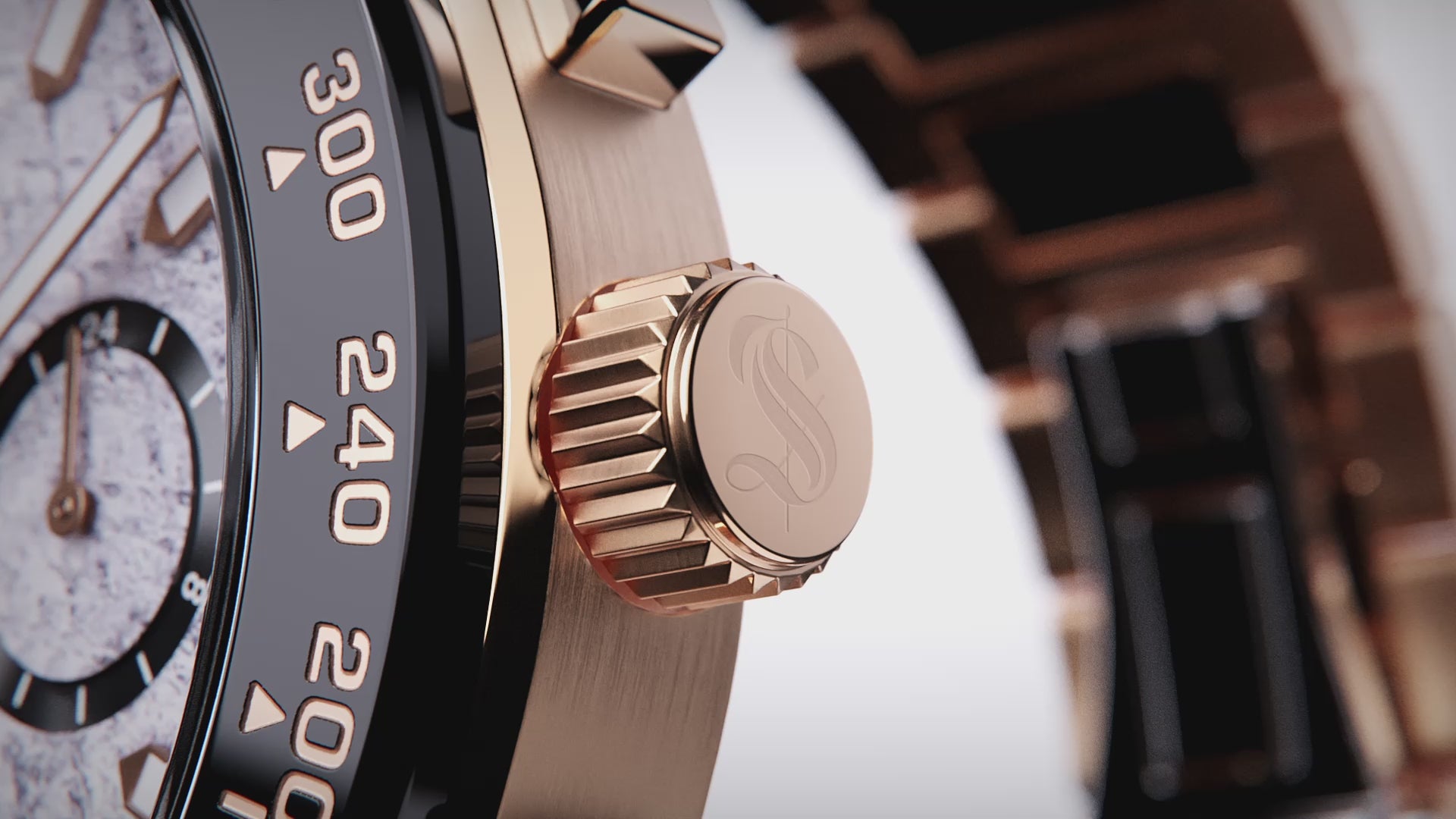 Solstice Chronograph Rose Gold/Meteorite - Solstice Watches