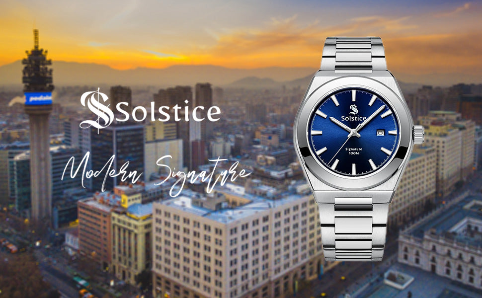 Silver Solstice Signature-blue/silver – Solstice Watches