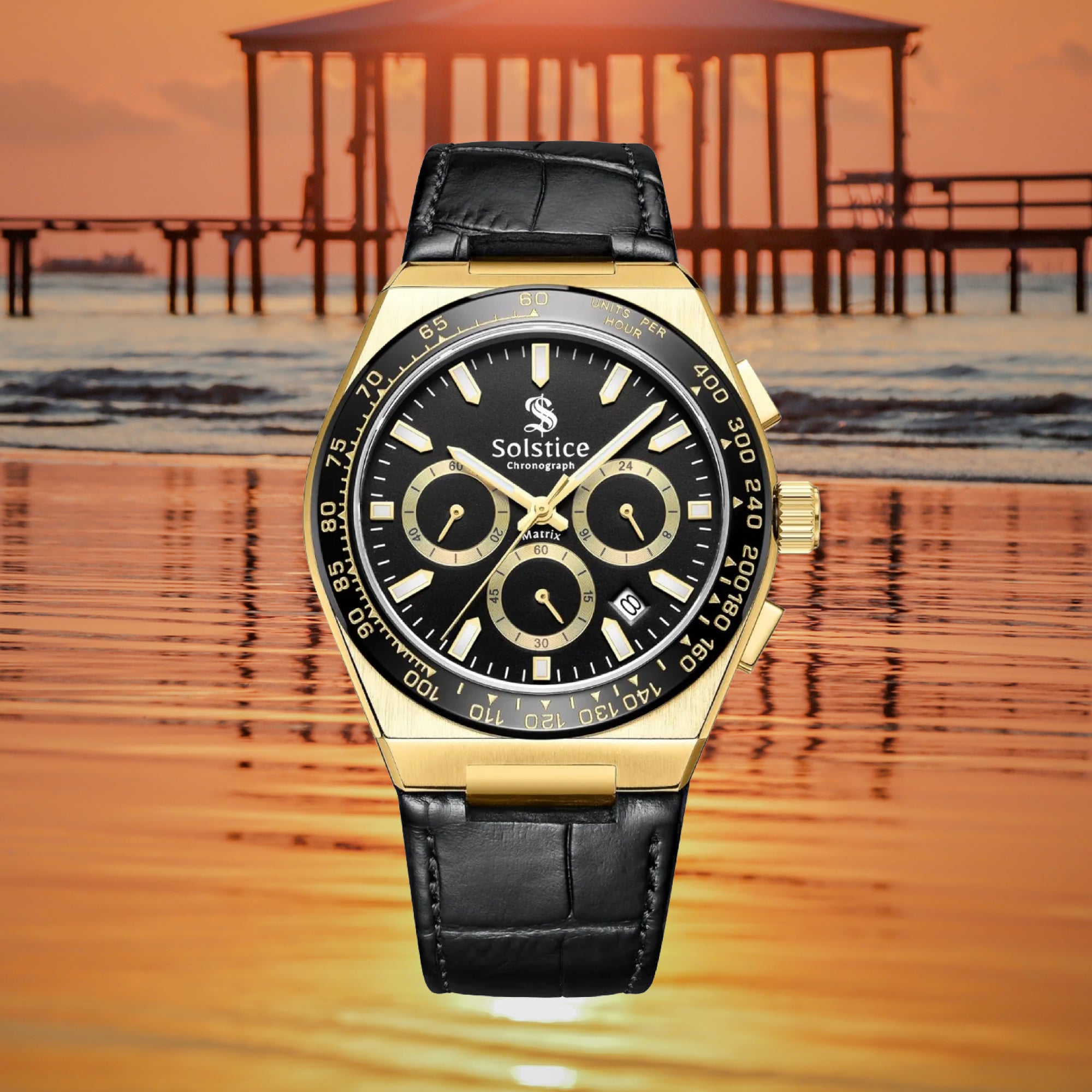 Solstice Chronograph gold/black - Solstice Watches