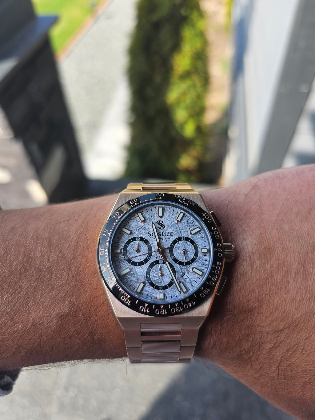 Solstice Chronograph Rose Gold/Meteorite - Solstice Watches