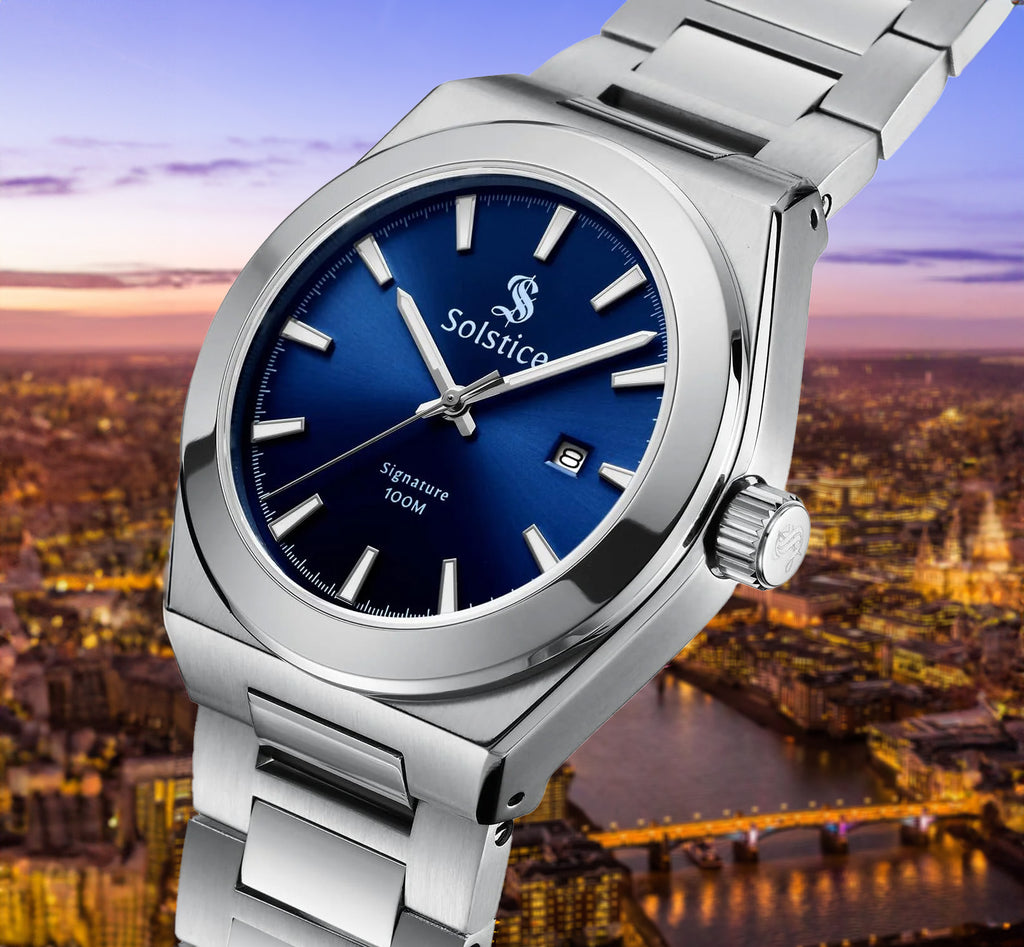 Silver Solstice Signature-blue/silver – Solstice Watches