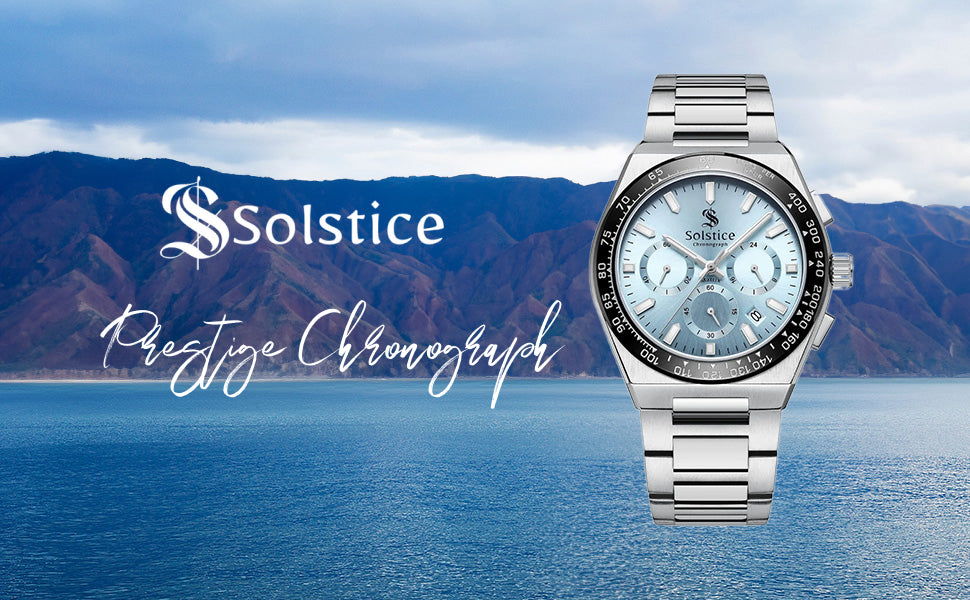 Solstice Chronograph Ice-Blue/Silver - Solstice Watches